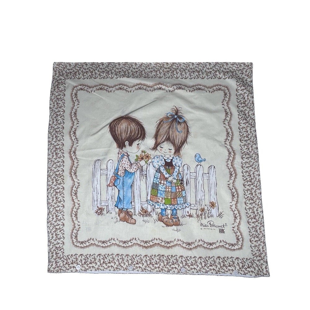 VTG 70's Miss Petticoat Prairie Sunbonnet Core Button Up Pillow Sham